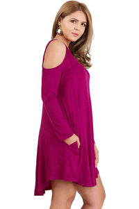 Umgee - Cold Shoulder T-shirt Dress