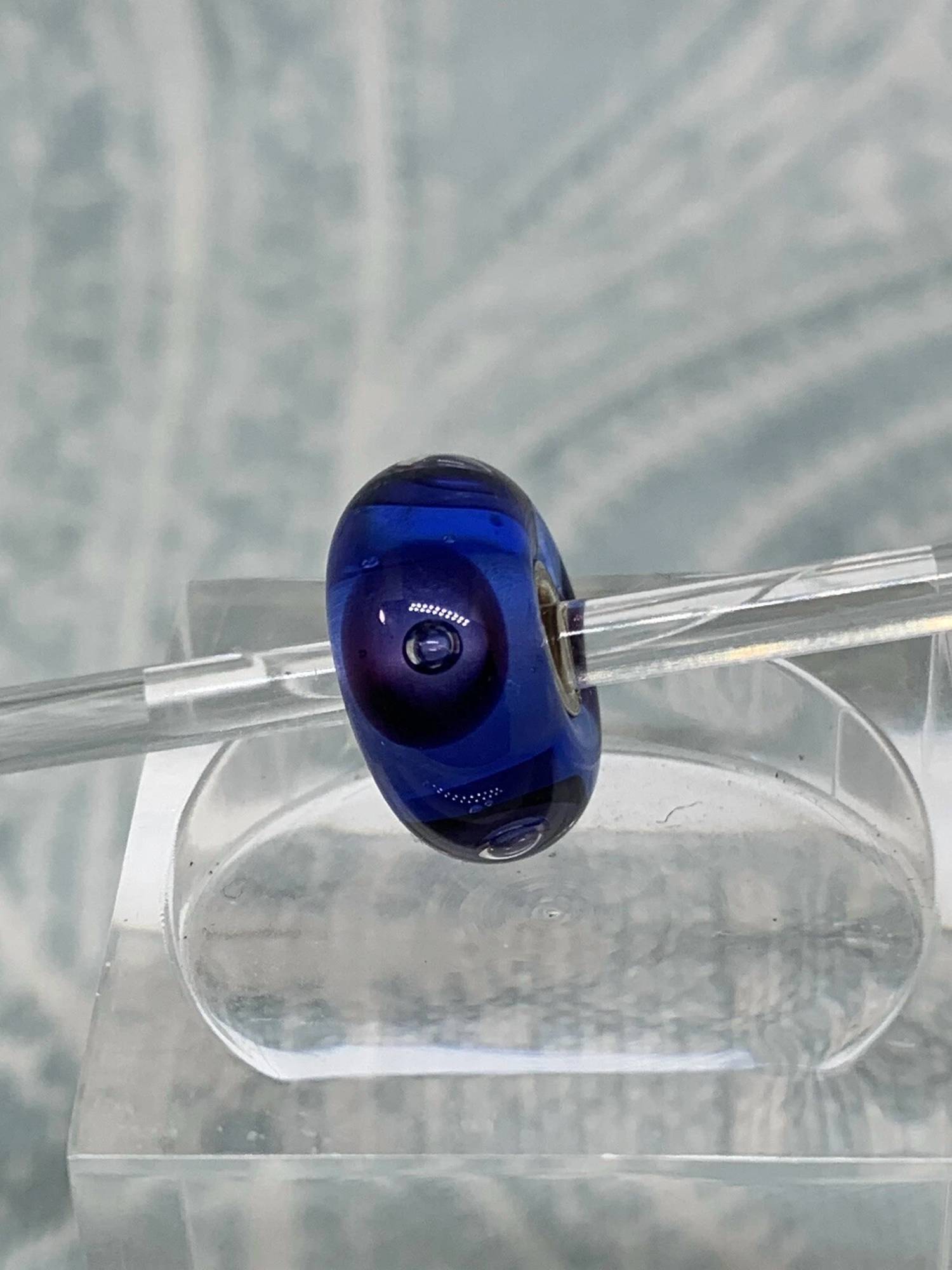 Trollbeads Women's Bubbles Glass Bead Charm in blue - women's accessory