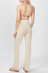 SMOCKED FLARE PANTS