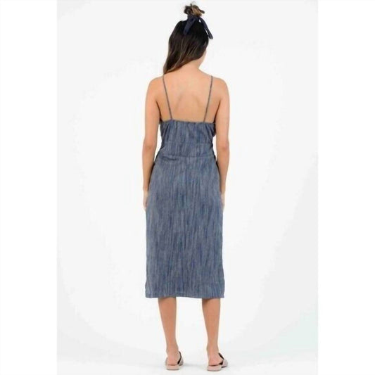 Lucca - Nautical Linen Front Buttons Cotton Dress