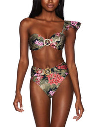 Beach Riot Rita Ruffle Sleeve Top in orchid - women's swimwear