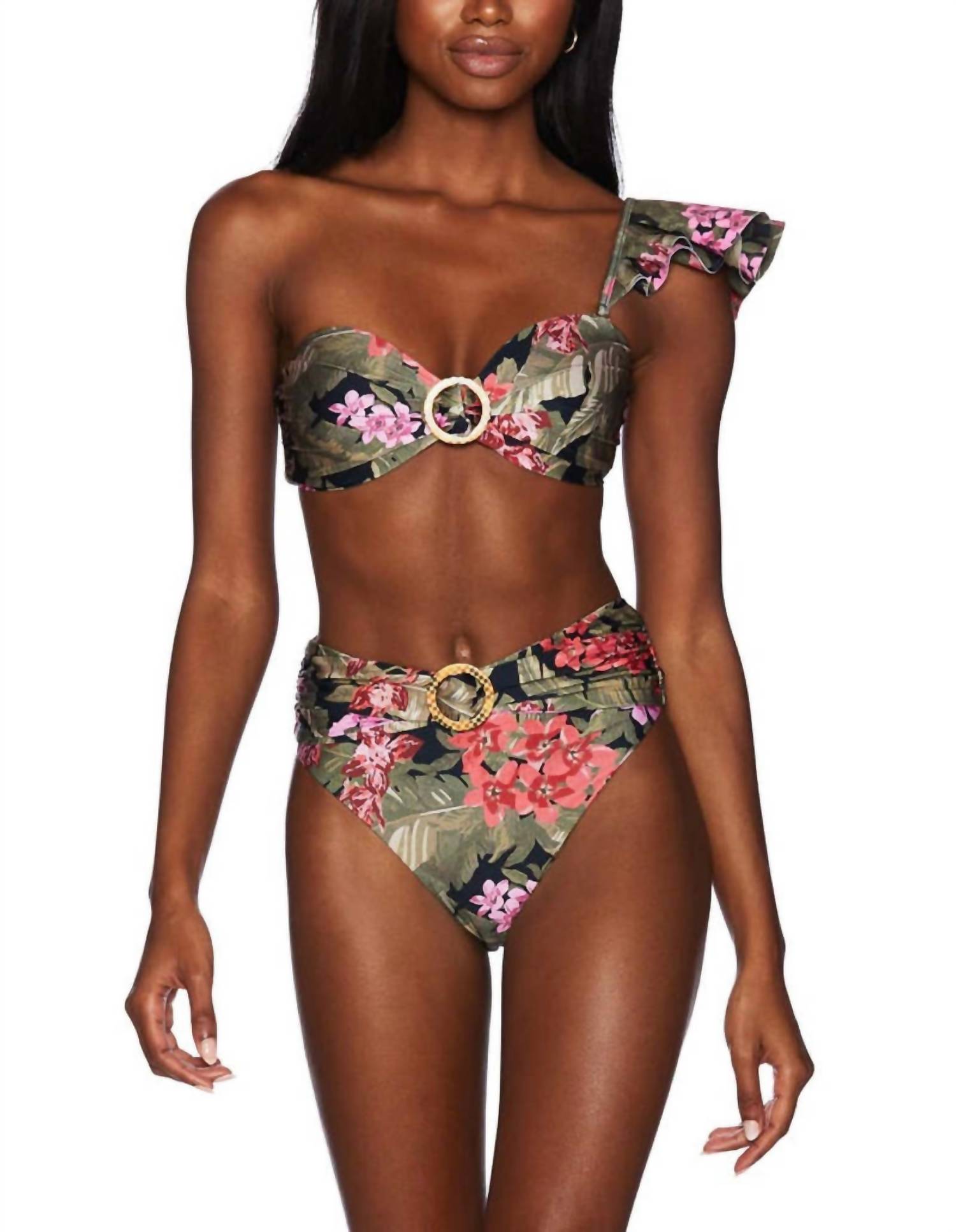 Beach Riot Rita Ruffle Sleeve Top in orchid - women's swimwear
