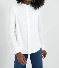 THE SHIRT Puffed Shoulder Shirt in white - women's shirt