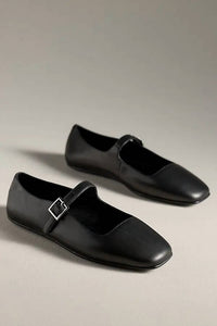 Jeffrey Campbell Women's Elise Leather Mary Jane Flats in black - women's flats