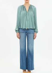 Ulla Johnson Electra Long Sleeve Blouse in sea glass 1 - women's blouse