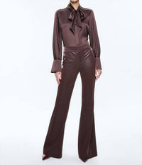 Alice + Olivia - Lloyd Slit Sleeve Button Down Blouse