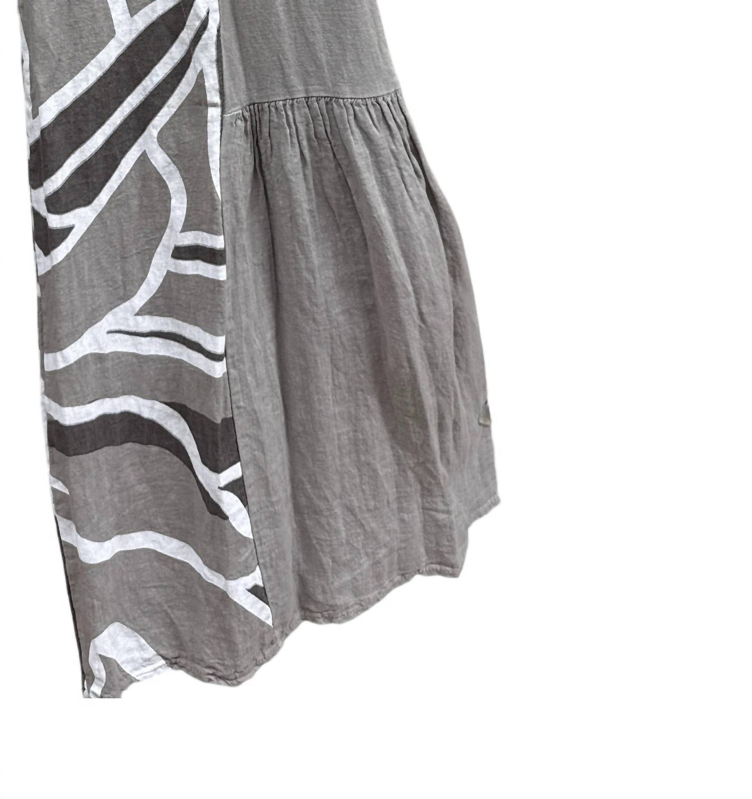 Liabella Women's Linen Cropped Pant With Pockets in taupe - women's pants - detail view