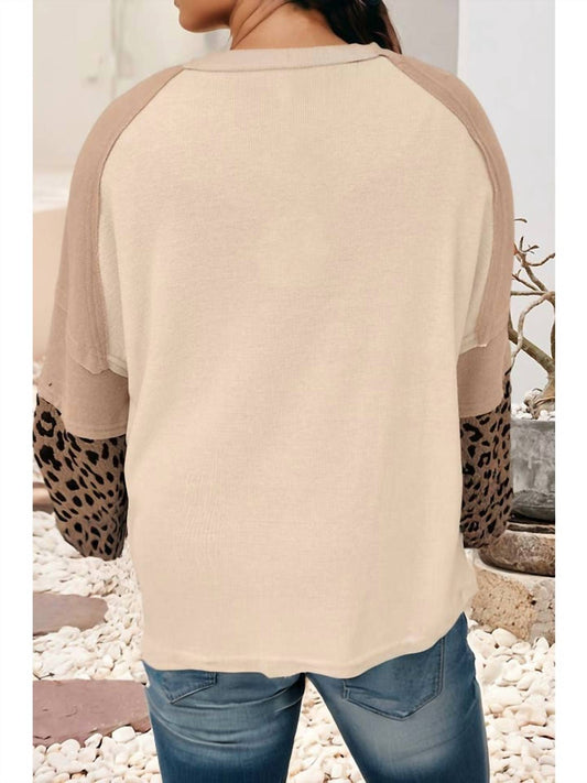 Little Daisy Closet - Leopard Star Applique & Panels Pullover