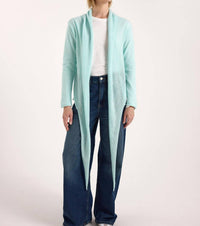 Brodie Cashmere Valerie Multi-Way Cashmere Cardigan in aqua mint - women's cardigan - alternate view