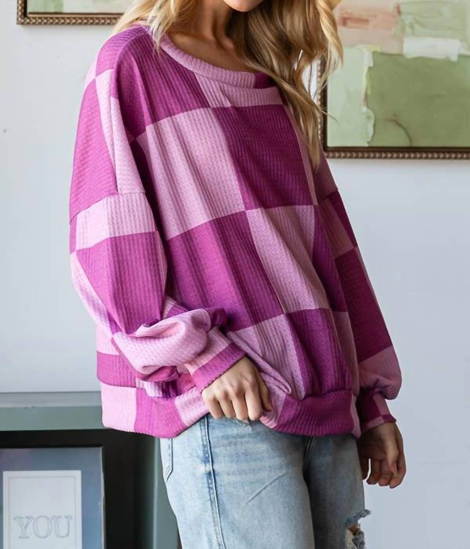 Hopely - Checkered Sweatshirt