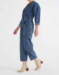 Etica - Liv Asymmetric Denim Jumpsuit