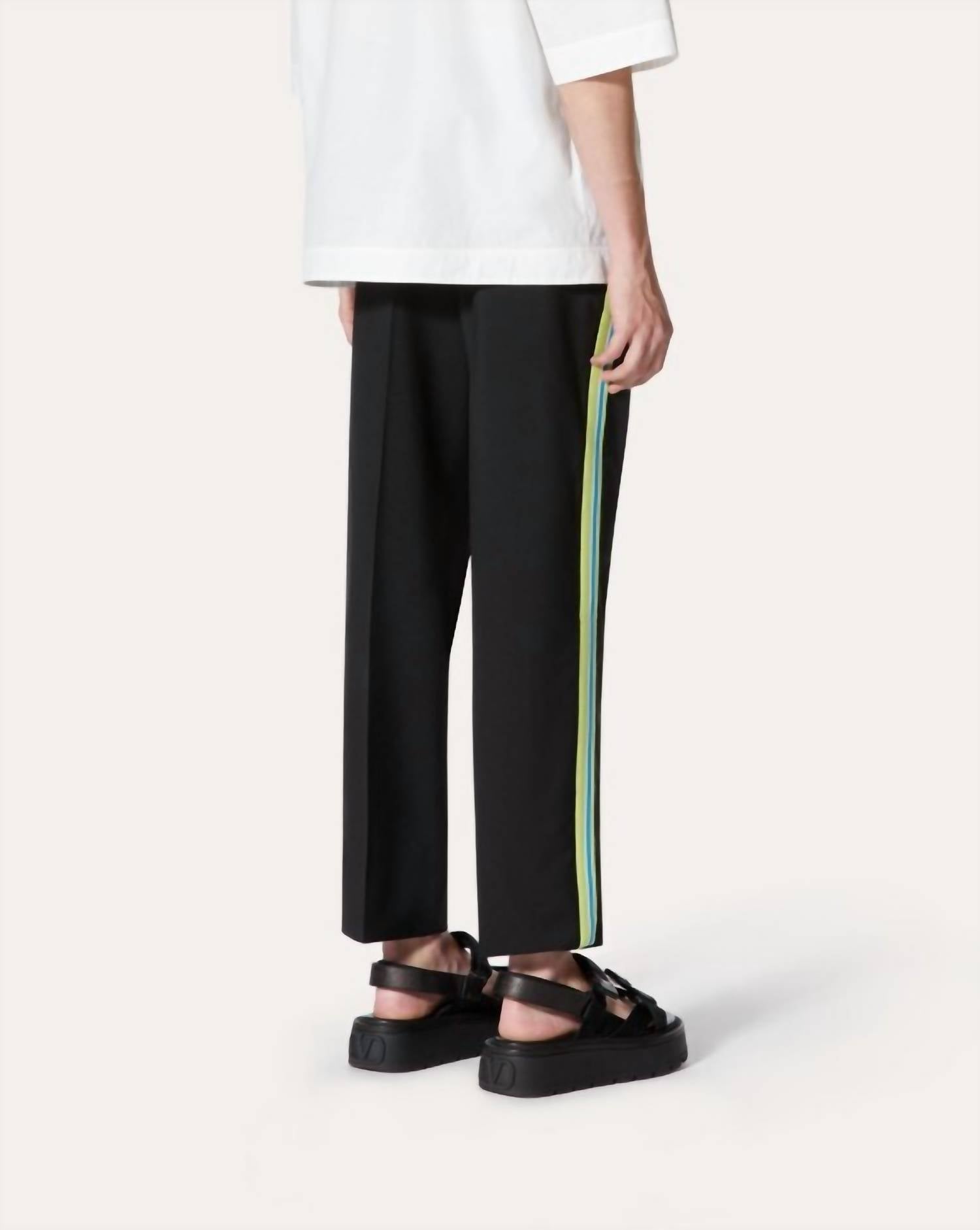 Valentino - Contrasting Striped Mohair Wool Trousers