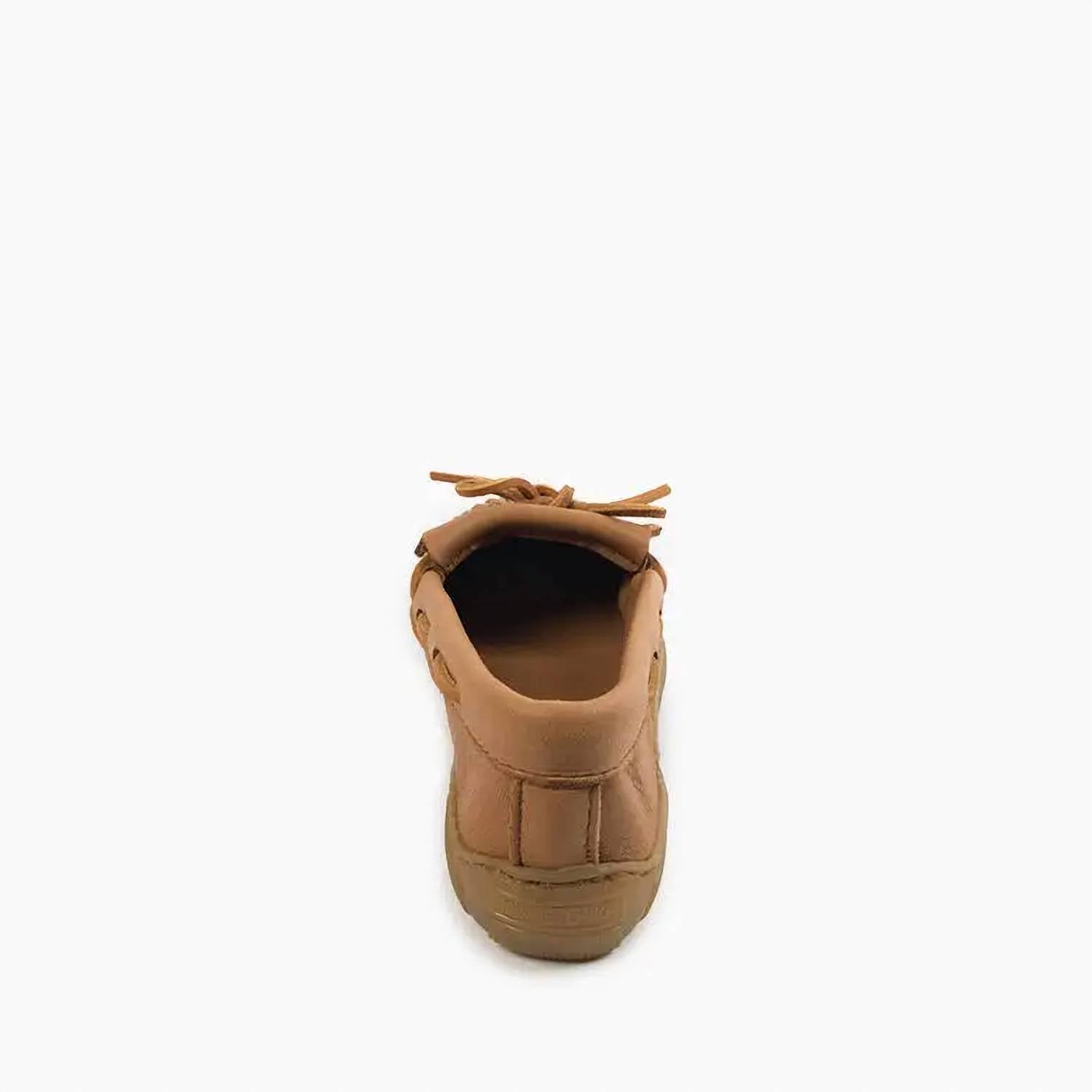 MINNETONKA Women's Moosehide Kilty Loafers in natural - women's flats - alternate view