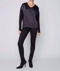 Charlie B - Satin Jersey Knit Top