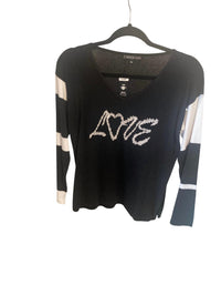 French Kiss - V-Neck Love Long Sleeve Top
