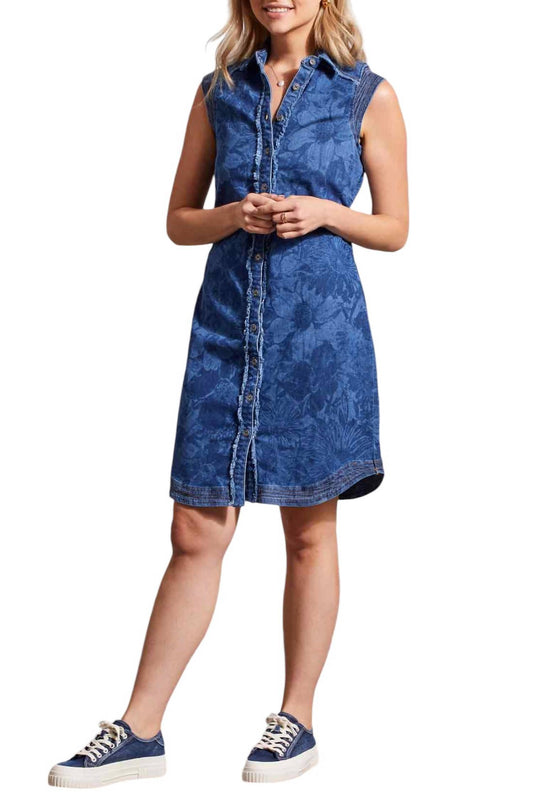 Tribal - Printed Denim Dress