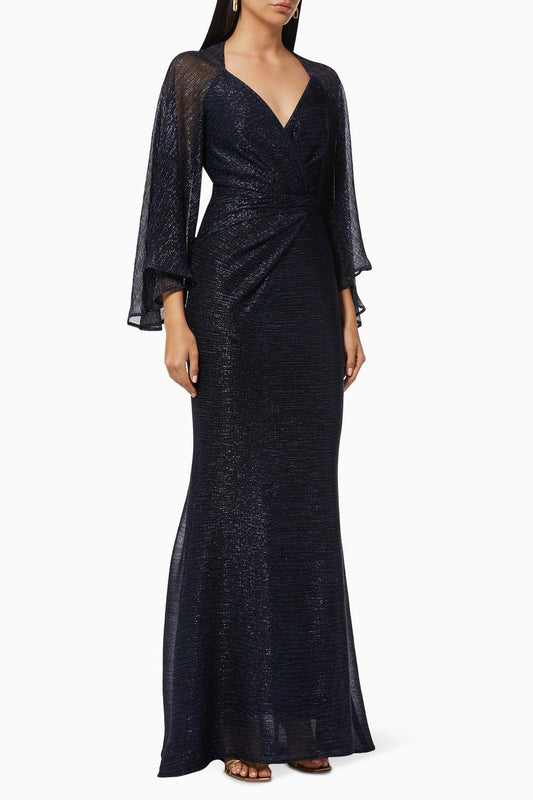 Talbot Runhof - Conley 2 Midnight Pleats Long Dress