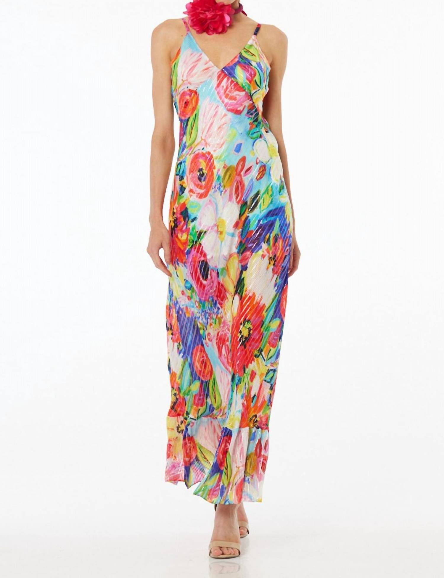 Qishma - Floral Sleeveless Maxi Slip Dress