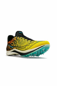 SAUCONY Women's Endorphin Cheetah Sprint Spike Shoes in 85 black vizi - women's shoe