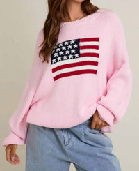 Mint Exclusives - Usa Round Neck Oversized Sweater