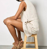 Apricot - Crewneck Shell Top