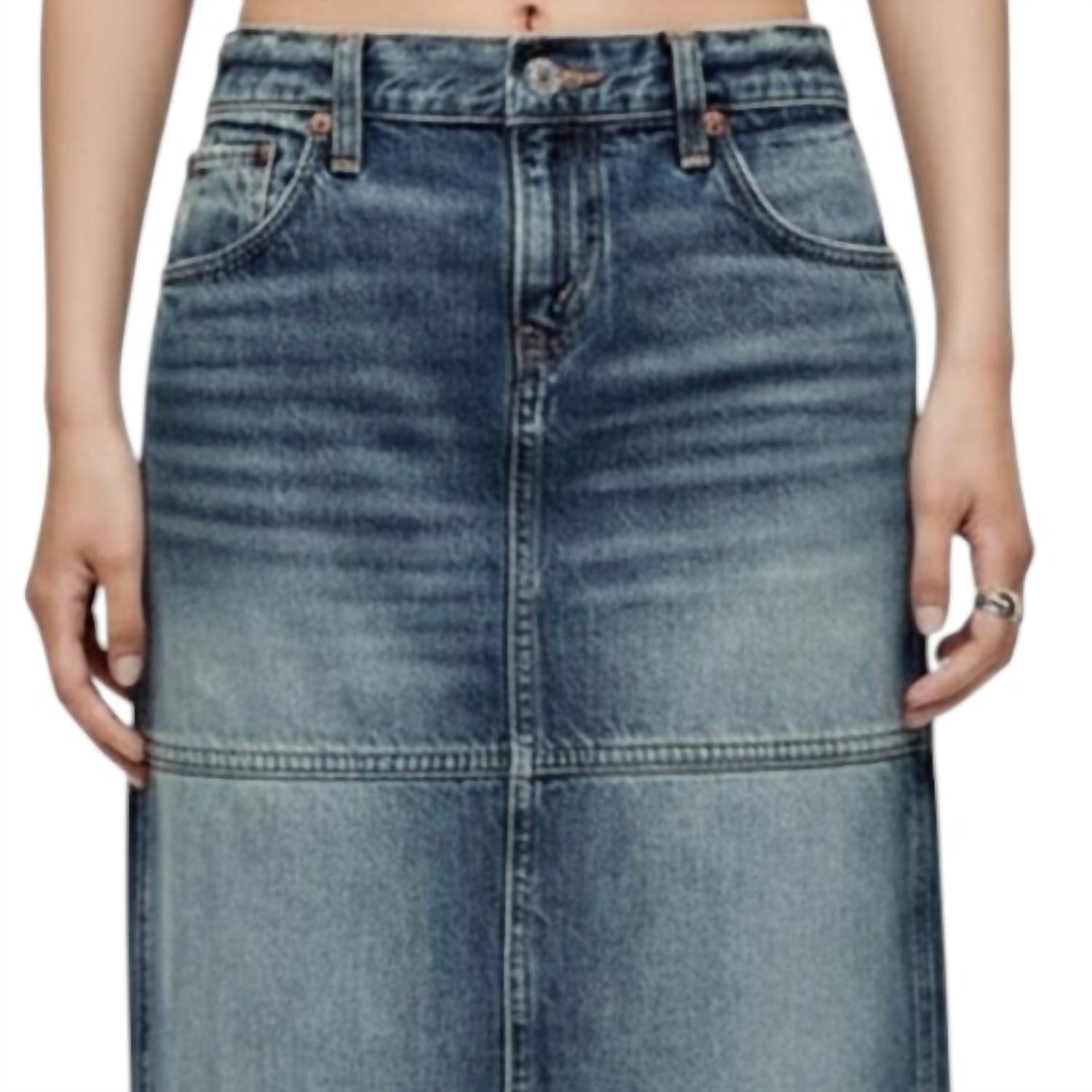 Re/Done - Women's Mid-rise Split Skirt