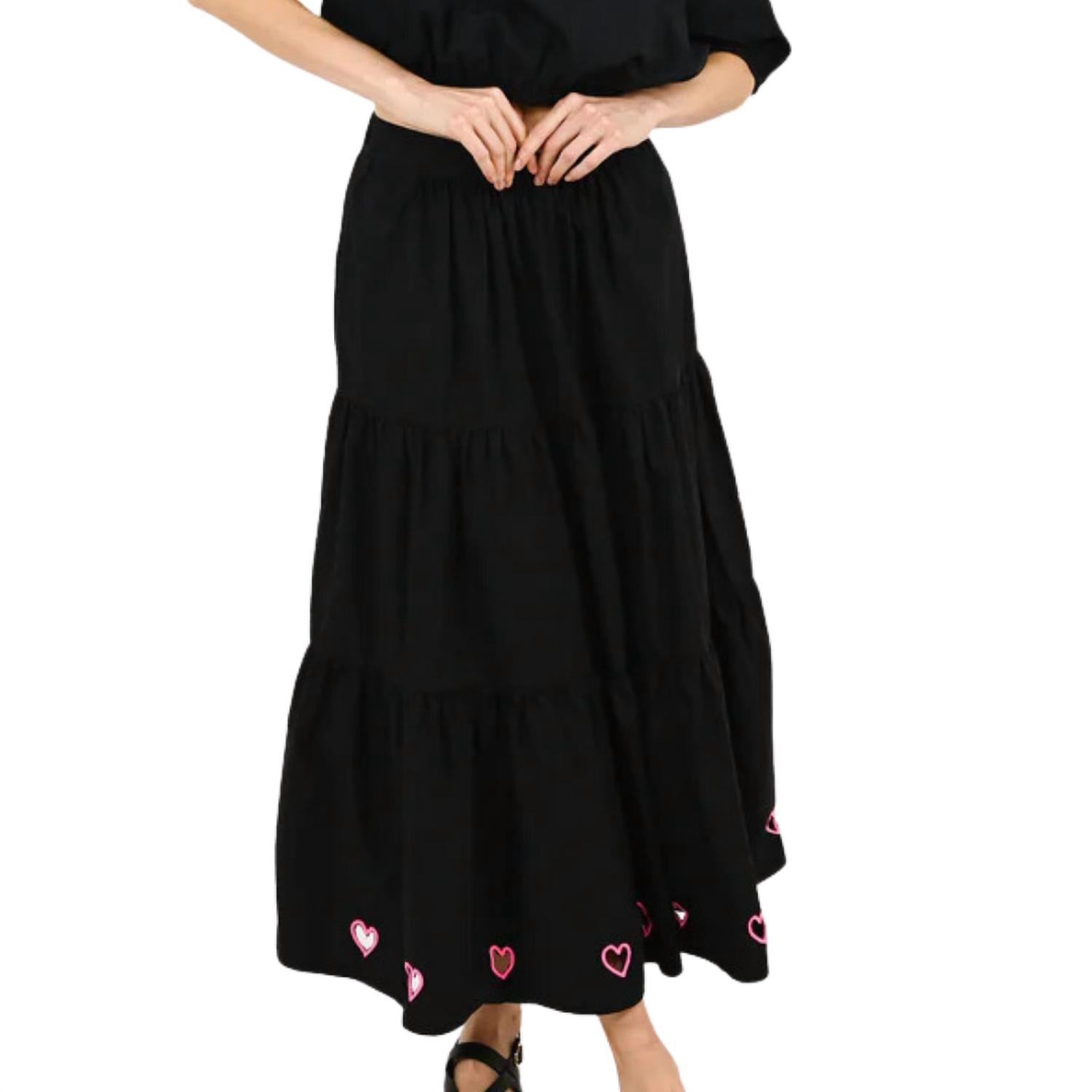 KERRI ROSENTHAL Women's Gabrielle Maxi Skirt in black - women's skirt