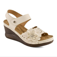 Andrea Women's Wedge Heel Sandal in bone - women's sandal