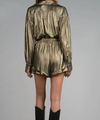 Elan - Collared Long Sleeve Romper