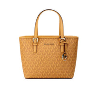 Michael Kors - Women's Jet Set Pvc Leather Xs Carryall Top Zip Tote Bag Purse