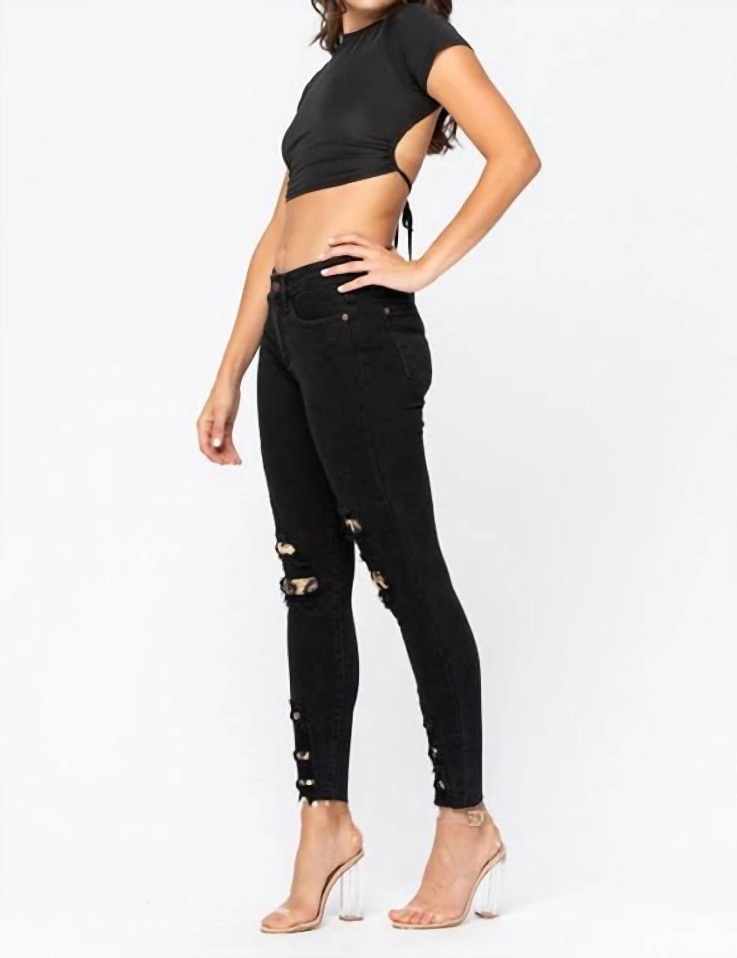 Judy Blue - Leopard Skinny Jeans