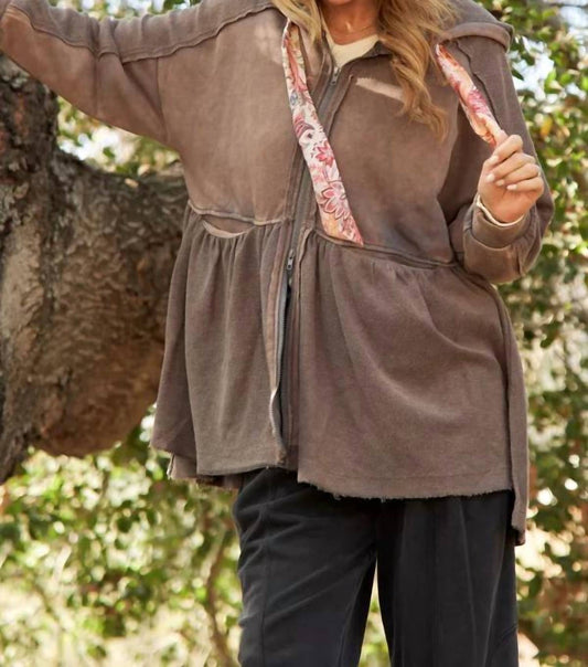 J.Nna - Skylar Flare Zip Up Hoodie