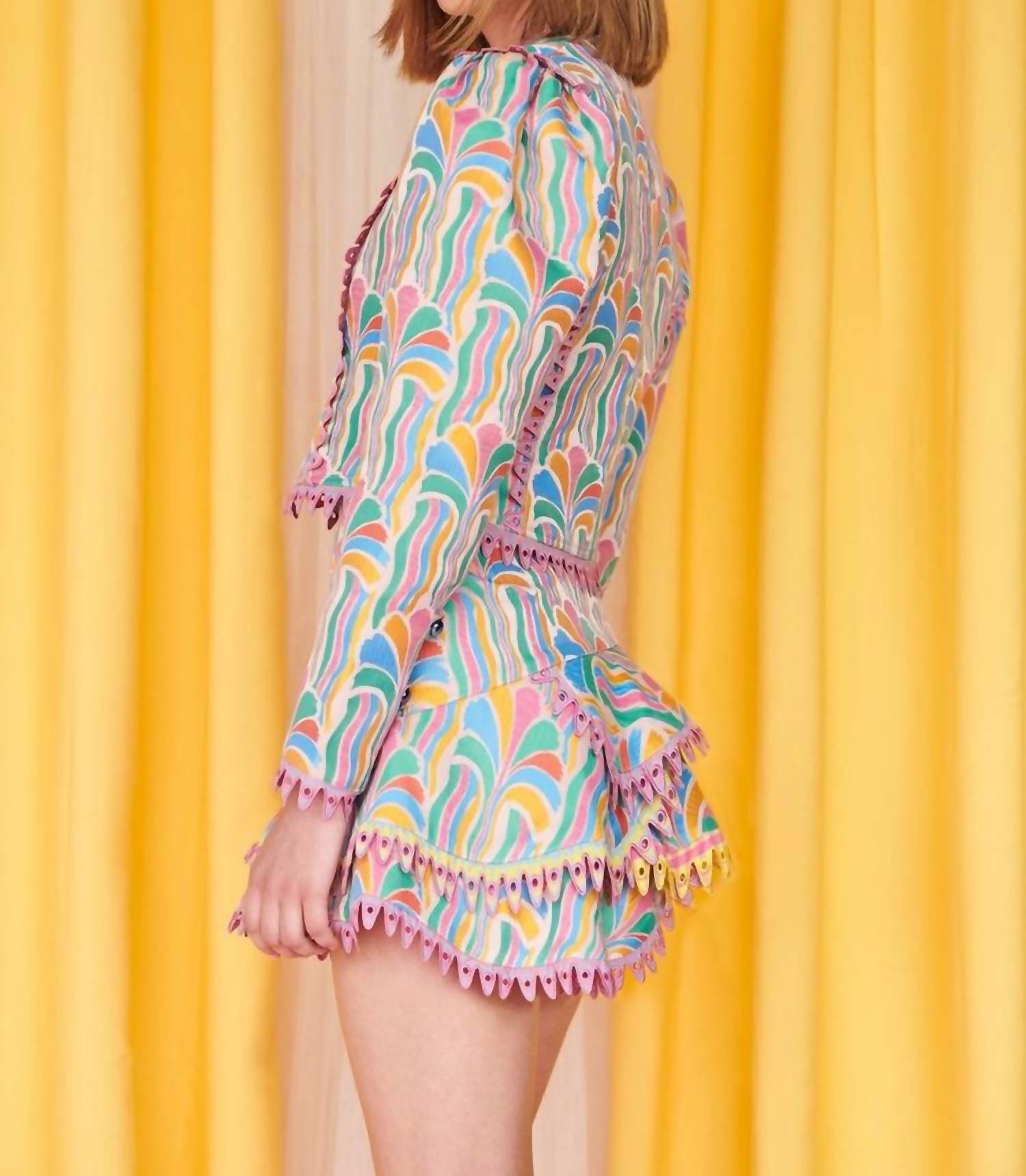 Celia B - Jacquard Print Nomad Jacket