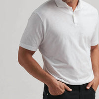 PETER MILLAR JOURNEYMAN SHORT SLEEVE POLO in white - men's shirt
