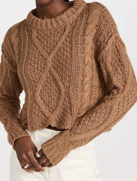 Free People - Cutting Edge Cable Cropped Sweater