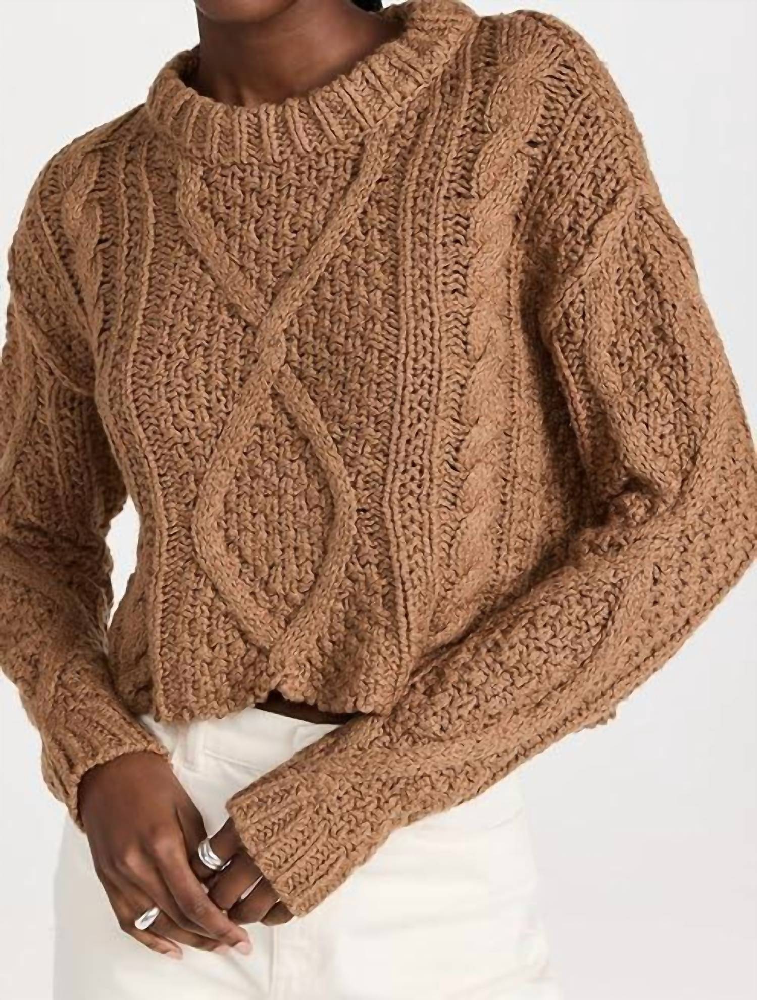 Free People - Cutting Edge Cable Cropped Sweater
