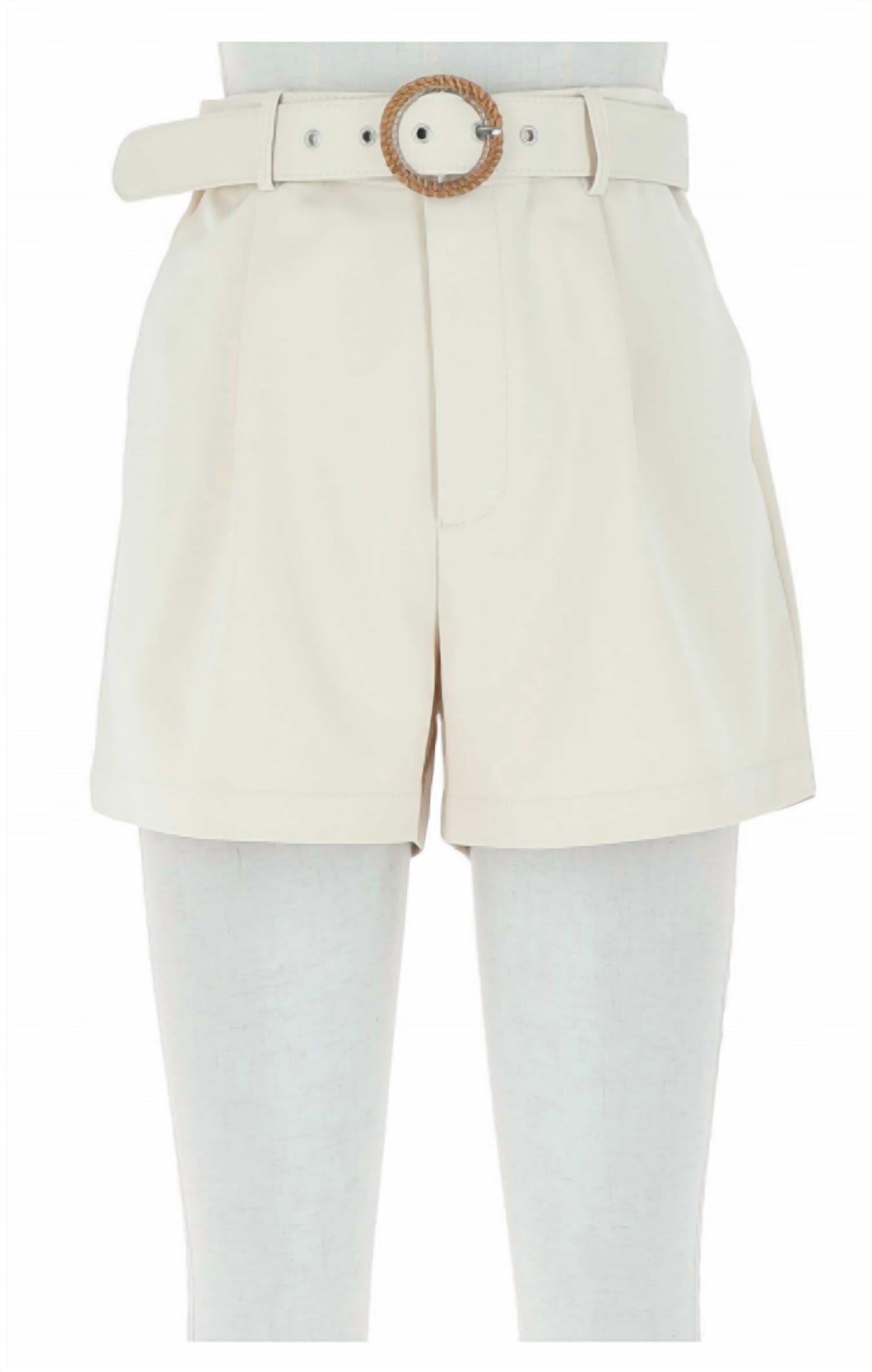 Skies Are Blue - Women's Buckled Belt Short