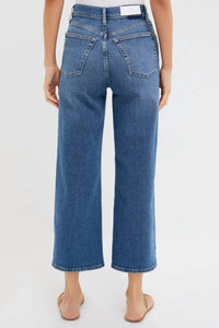 Re/Done - High Rise Wide Leg Crop Jeans