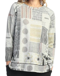 Jess & Jane - Gallery Raglan Sleeve Fleece Top - Plus