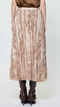 Current Air - Floral Lace Pleated Skirt