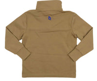 Blue Quail Clothing Co. Quarter Zip Performance Pullover Top in khaki - kids' long sleeve top - view 4