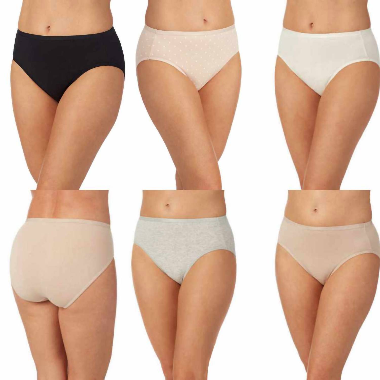 Carole Hochman - Women's Hi Cut 5 Pack Pantie Set