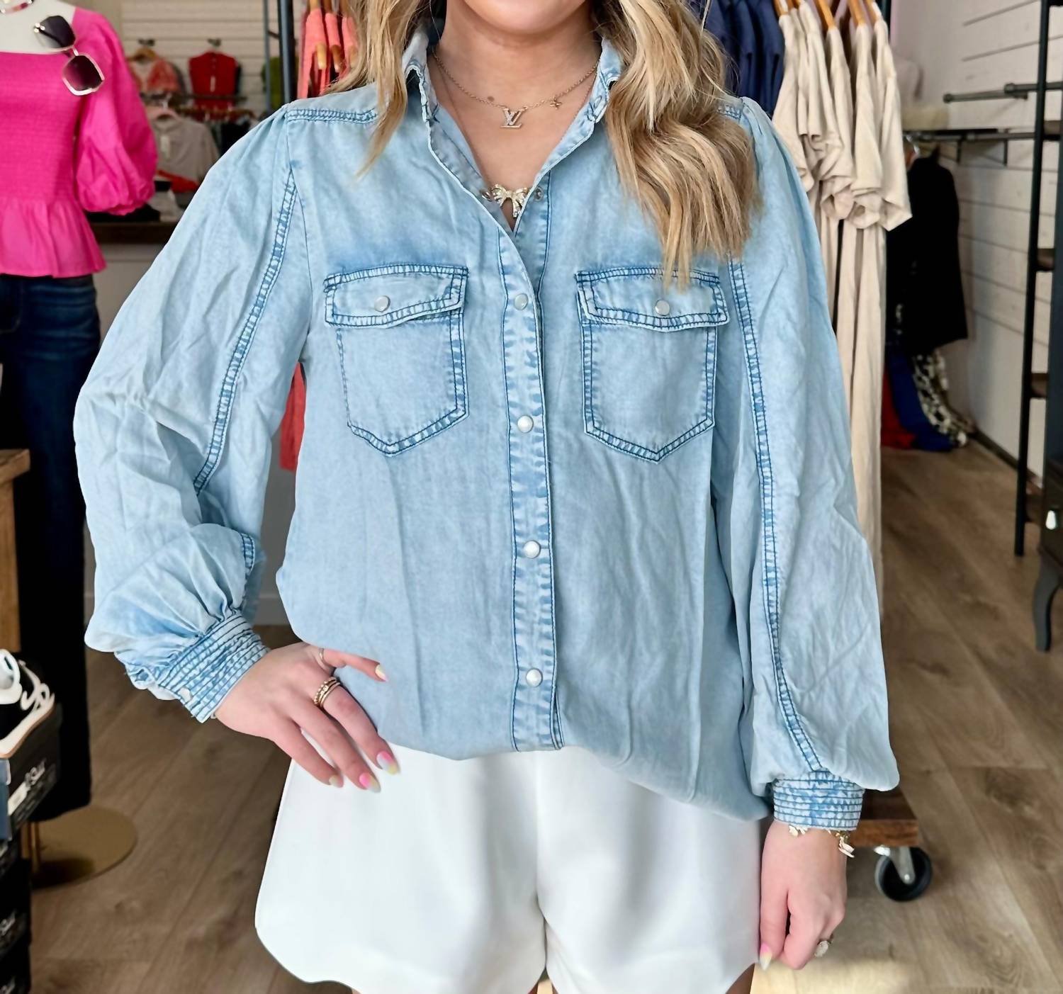 Doe And Rae - Double Bust Pockets Shirt