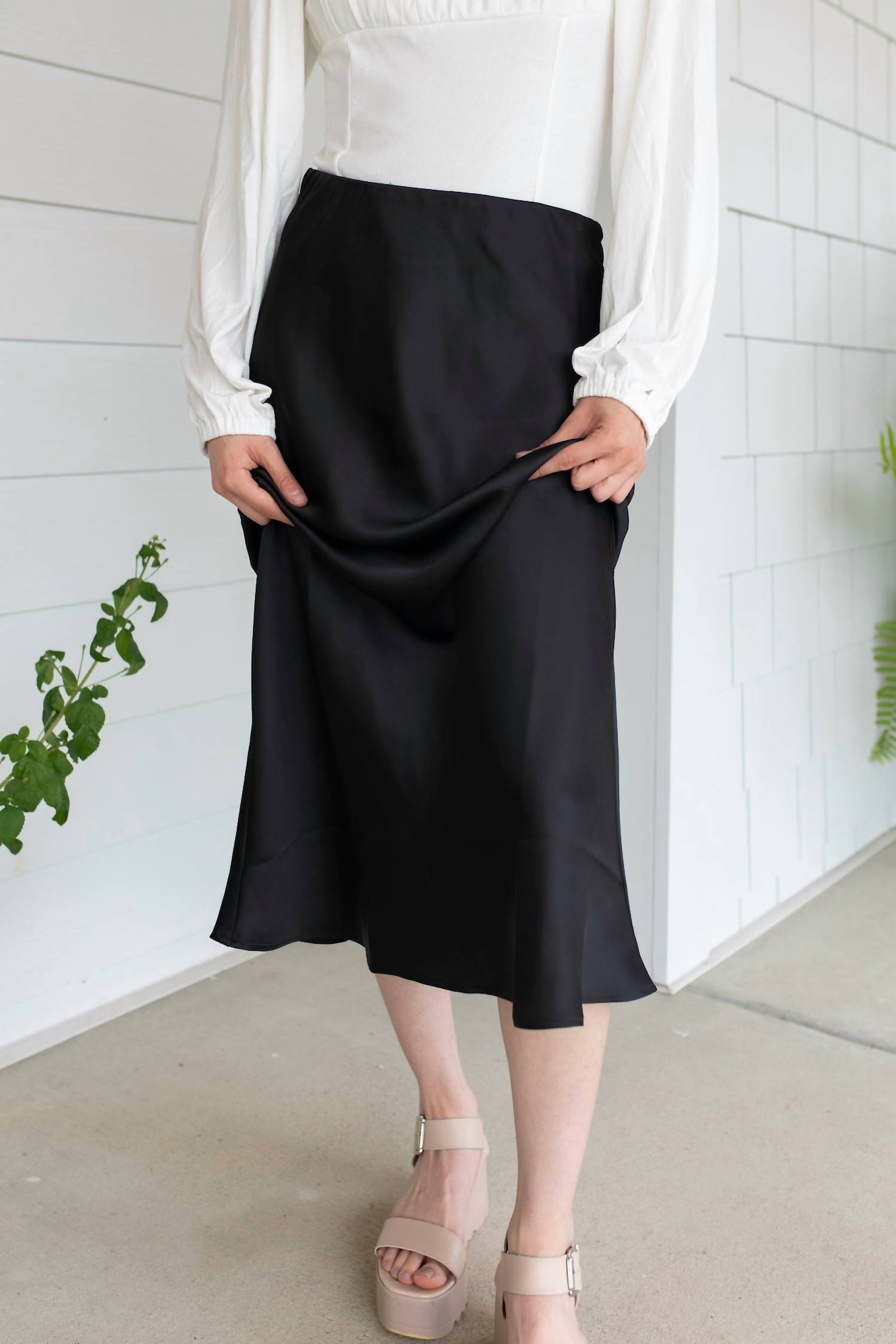 TRIBAL Midnight Midi Skirt in black - women's skirt - view 4