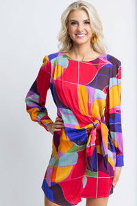 Karlie - Mosaic Wrap Dress