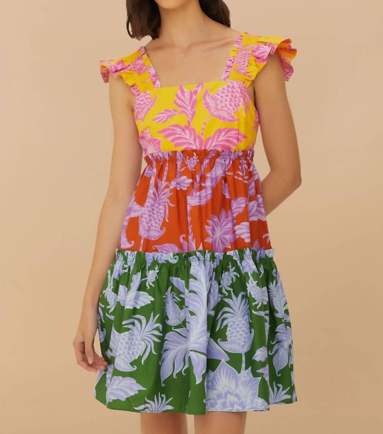 Farm Rio - Square Neck Mini Dress