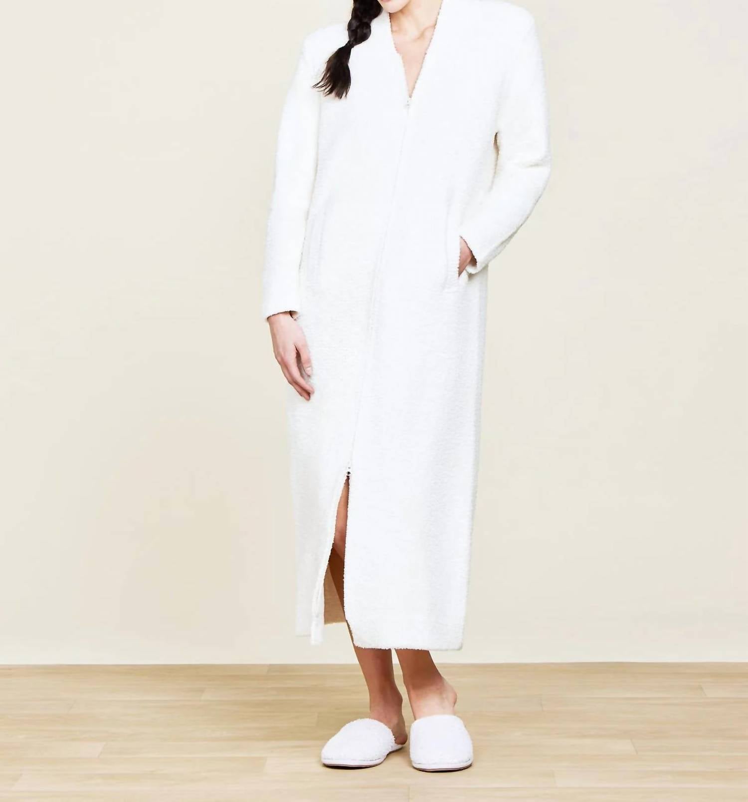 Barefoot Dreams - Cozychic Zip V-neck Lounger Dress