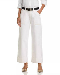 Frame - Utility Trouser High Rise Ankle Wide Leg Jeans