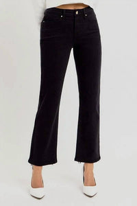 Risen - Tummy Control High Rise Crop Straight Leg Jeans - Plus