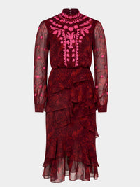 Saloni - Isa Ruffle Dress